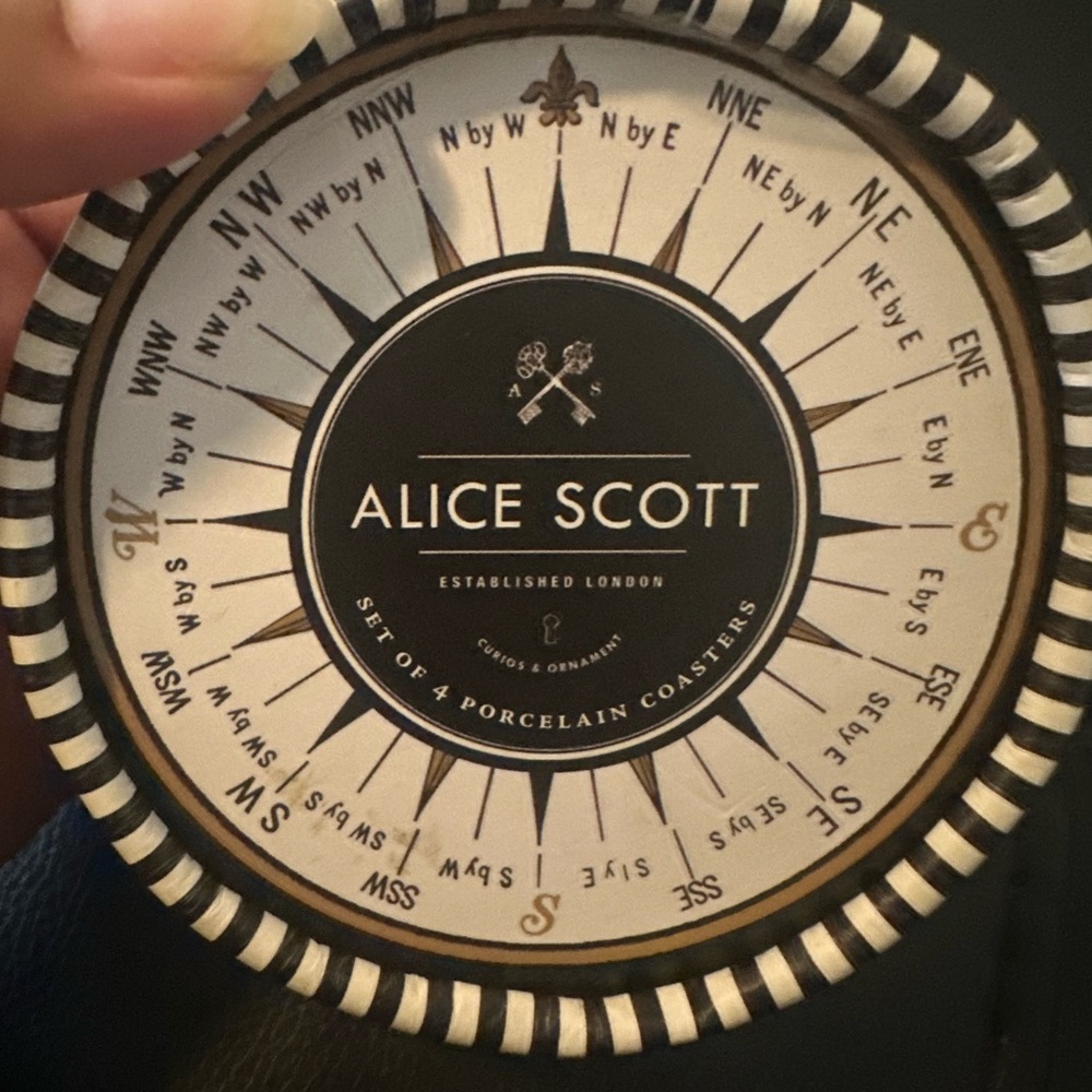 Black and White Porcelain Coasters